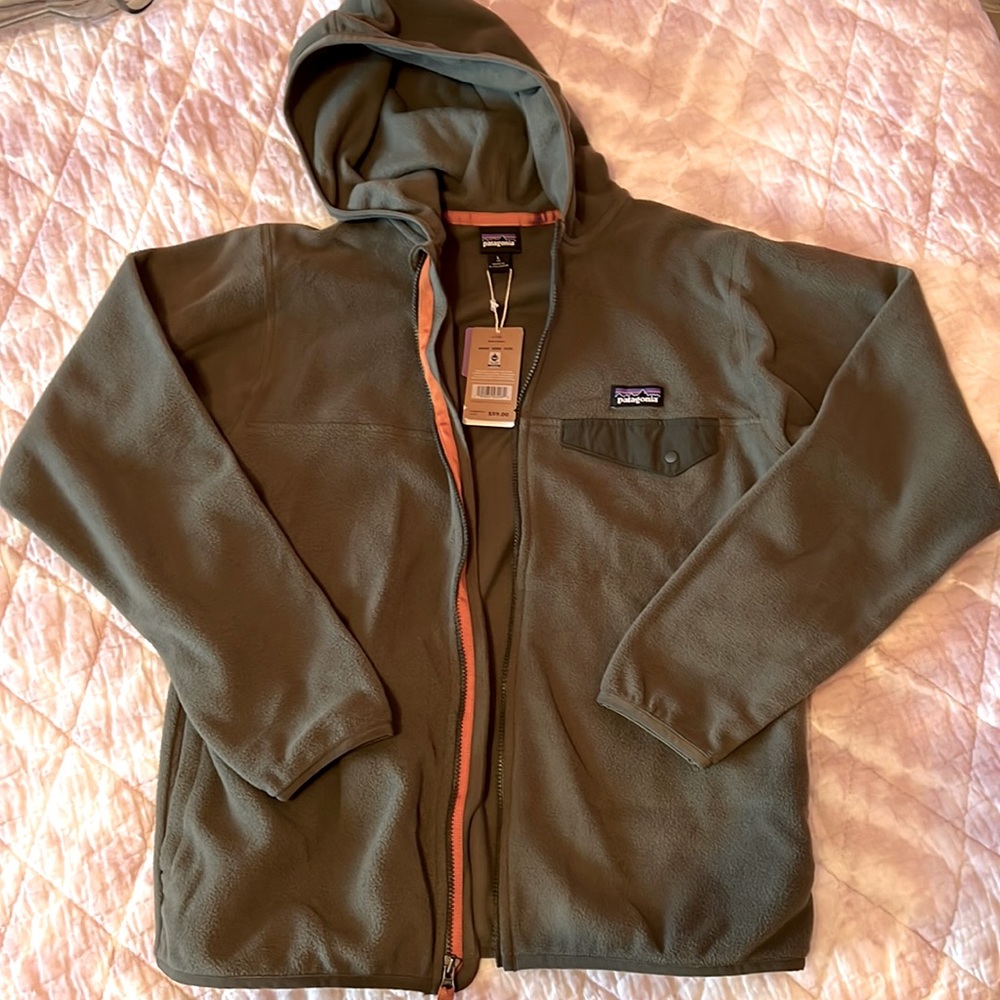Boys full zip fleece jacket Patagonia NWT